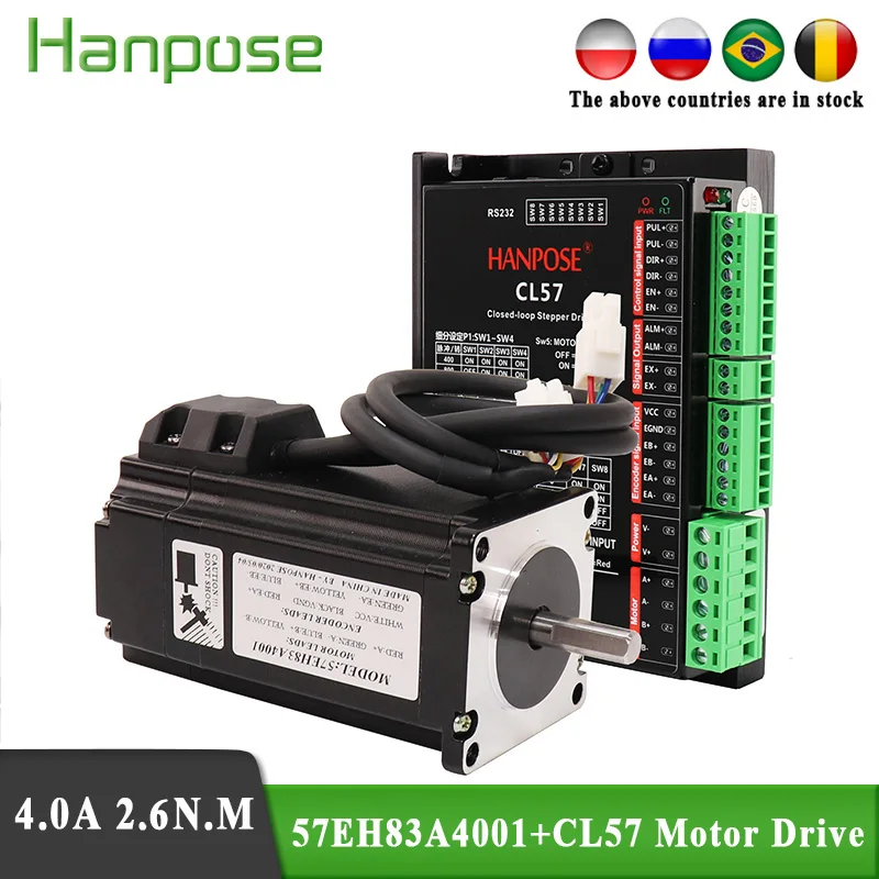 57EH83A4001 NEMA23 2.6N. М шаговый двигатель 57x83 мм CL57 замкнутый контур сервопривод 57CME26 набор контроллеров CNC для 3D