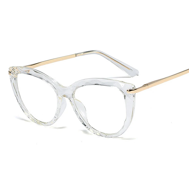 Женские очки, оправа, мужские очки, оправа, модные, кошачий глаз, трендовые стили, брендовые, оптические, компьютерные очки Oculos De Grau Feminino - Цвет оправы: C6 Clear