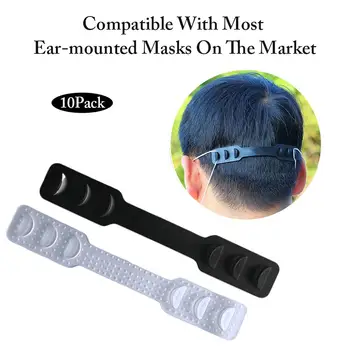 

10PCS Mask Ear Hook Adjustable Anti-slip Mask Ear Grips Extension Hook Face Masks Buckle Holder Accessories