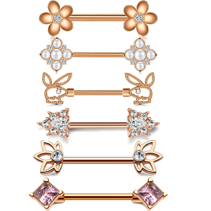 2 пары в партии хирургические Сталь Циркон пирсинг Бар кольцо 14G пикантные