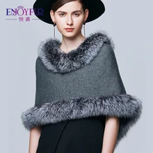 Меховой шаль из лисьего меха стильный благородный элегантный платок зимний теплый мех шарфы для женщин YX3SP
