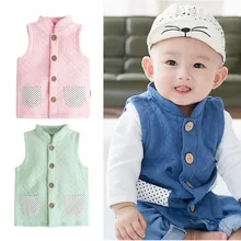 Милый весенний хлопковый жилет для мальчиков и девочек, 18 теплый жилет для младенцев 47032 92009