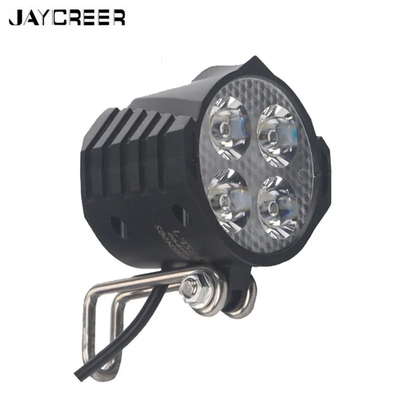 JayCreer Voltage: 12-80 V Headlight Ebike Bike Front Light Electric Bicycle LED With Horn | Спорт и развлечения