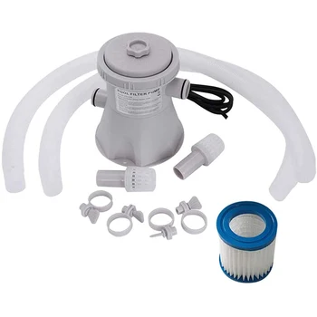 

SZS Hot Clear Cartridge Filter Pump for Above Ground Pools Filter Fit Electric Swimming Pool Filter Pump Cleaning Tool US Plug