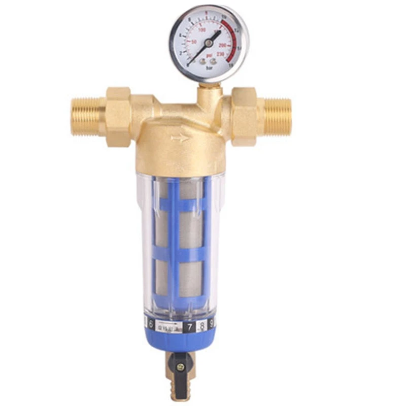 

1 Inch Copper Backwash Water Pre Filter Household House Water Filter Pipes Central Water Purifier Descaling