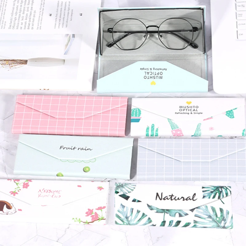 

TTLIFE Folding Portable Glasses Case Fashion Flamingo Printing Sunglasses Box Case Handmade SUN Glasses Storage Box