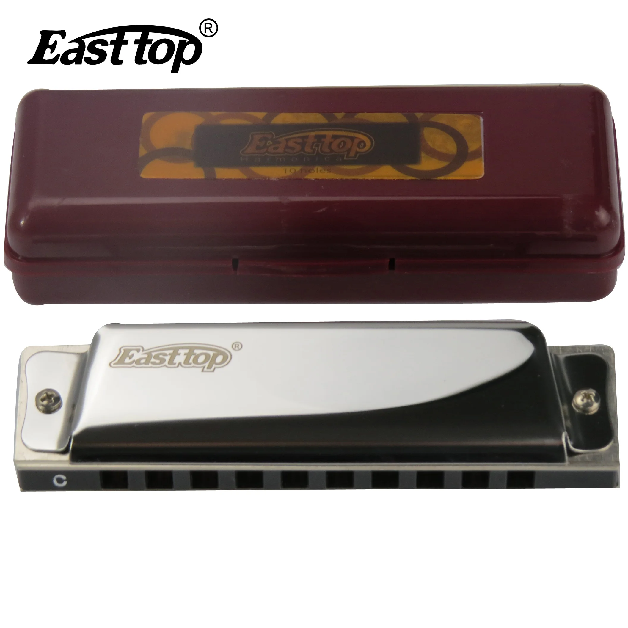 

EASTTOP T10 10 hole mouth organ blues harp harmonica for beginner
