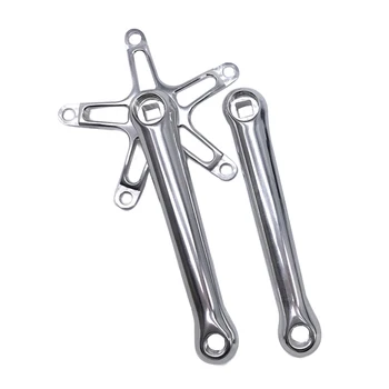 

170mm Arm Square Hole Folding Bike Wear Resistant Black Or Silvery BCD 130mm Bicycle Crankset Cycling Outdoor Sport For Brompton