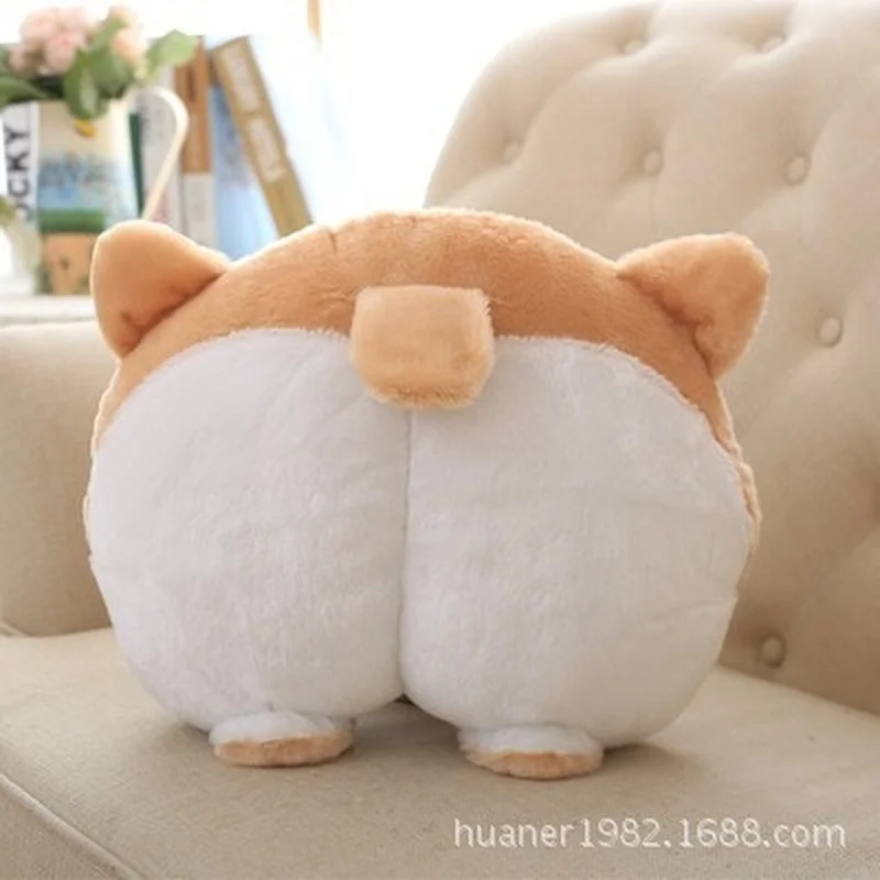 Cute Cat Plush Pillow Winter Warm Hand Cover Cushion Doll Kitten Butt Shape Nap Pillow