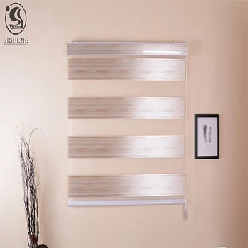 

Custom Made Horizontal Window Roller Shades Zebra Blinds for Home Decoration