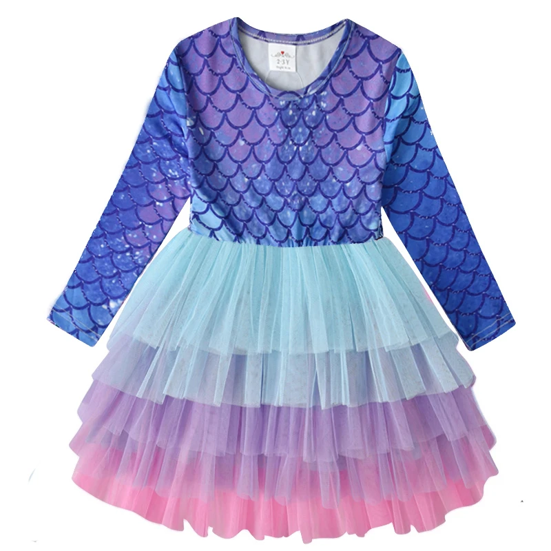 VIKITA/платье с блестками для девочек; детское платье для девочек; платье принцессы с длинными рукавами и юбкой-пачкой; Детские Вечерние платья с пайетками и сердечками; Vestidos - Цвет: RELH4595