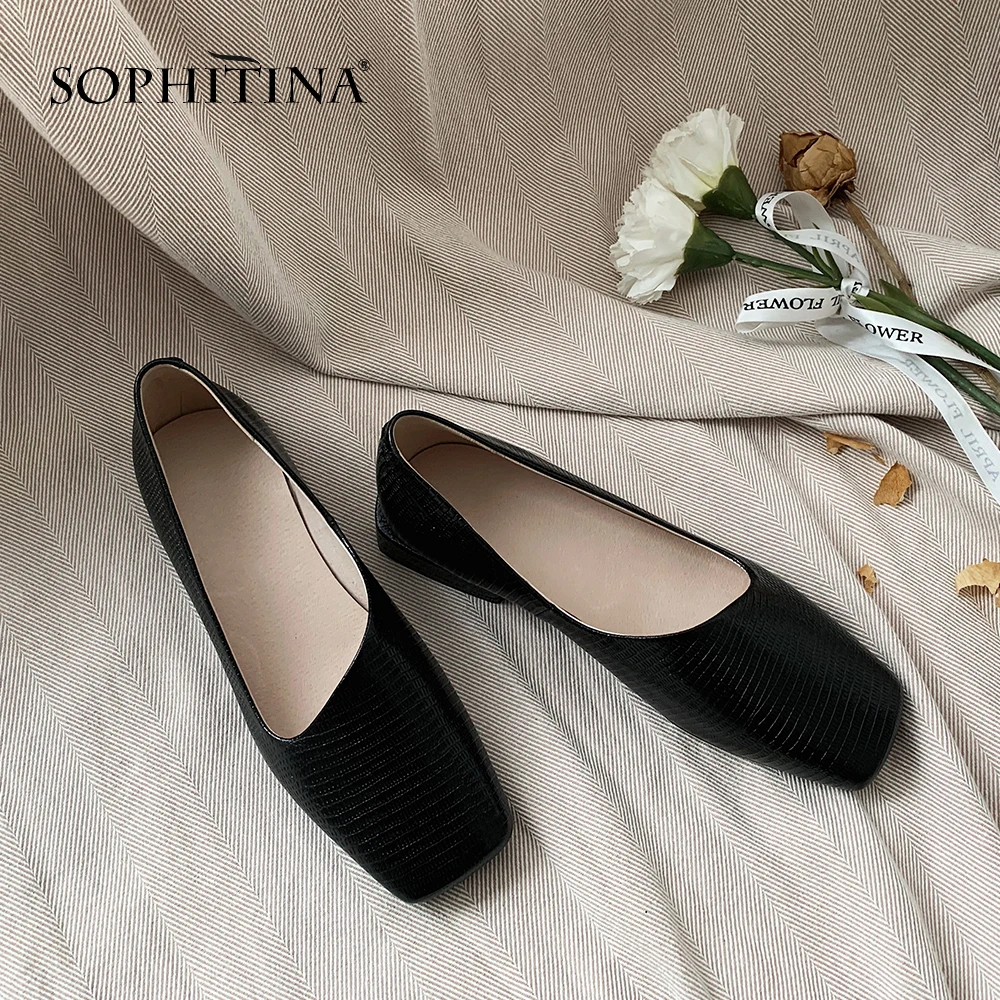 SOPHITINA/Новинка Выразительная женская обувь на плоской подошве Высококачественная