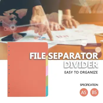 

File Dividers Filler Punched Filing School Supplies Notebook Index Sheets Loose-Leaf Creative Premium Subject Dividers Notepad