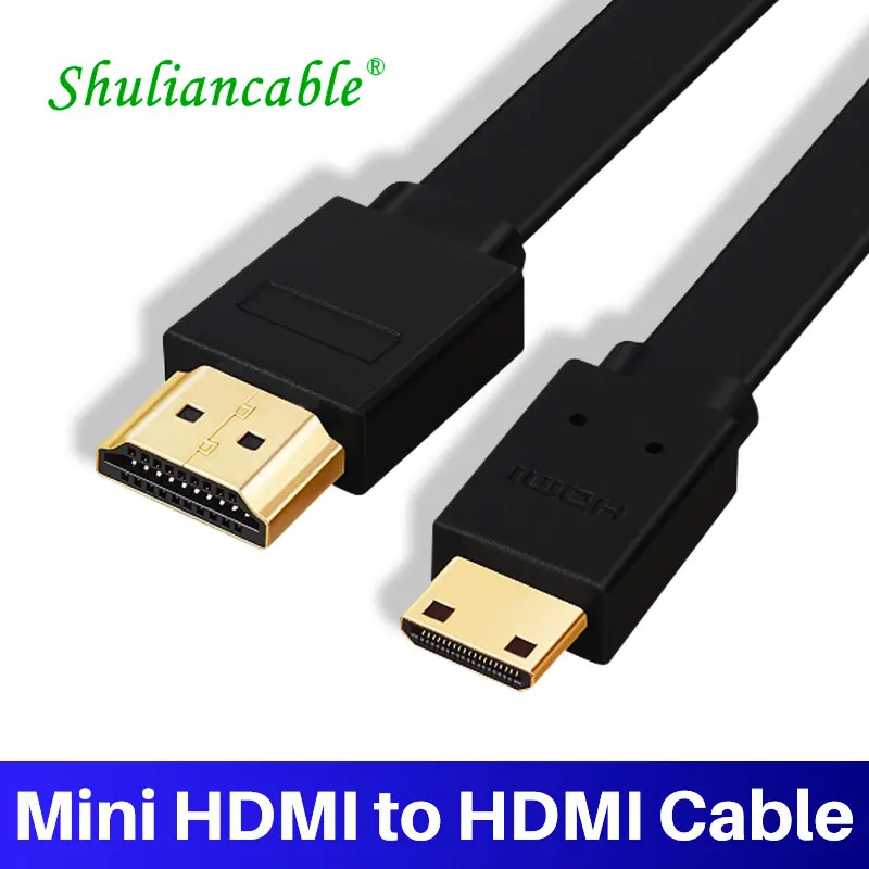 HDMI Cable Flat Mini High Speed 4K 3D 1080P 1m 1.5m 2m 3m 5m for camera monitor projector notebook TV