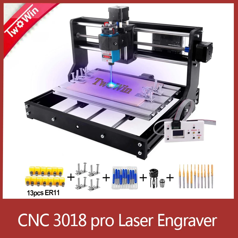Cnc 3018 Pro Laser Engraver Wood Cnc Router Machine Grbl Er11 Diy
