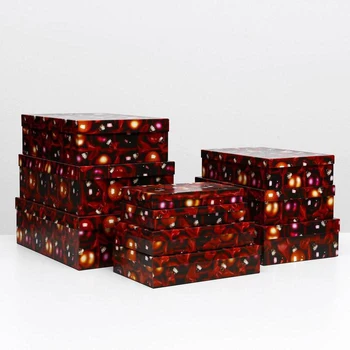

A set of boxes 10 in 1 "Red balls", 36.5 x 26.5 x 12 - 23 x 13 x 3 cm 5300518