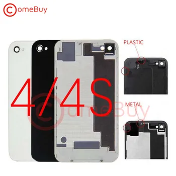 

For Apple iPhone 4 4S Back Housing Battery Door Cover For iPhone 4S Housing Rear Glass Panel A1332 A1387 Case Body Replacement