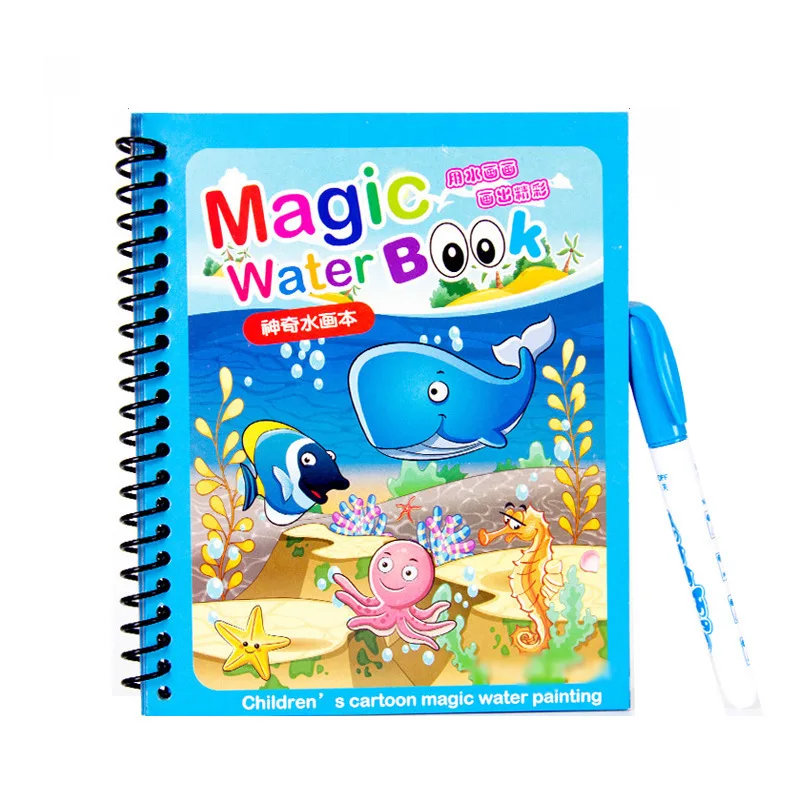  Magic Water Painting Books ben Graffiti Colorful Portable Kindergarten kid paint set drawing board  - 4000228246995