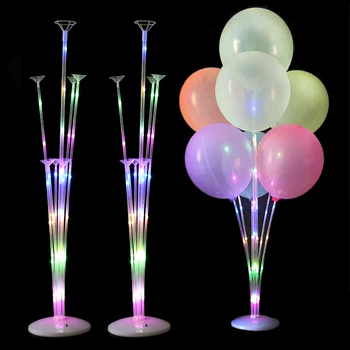 

1/2set Led Light Air Balls Ballon Column Stand Wedding decor Balloon Stick Birthday Party Decor Baloon Helium Globos Adult Kids