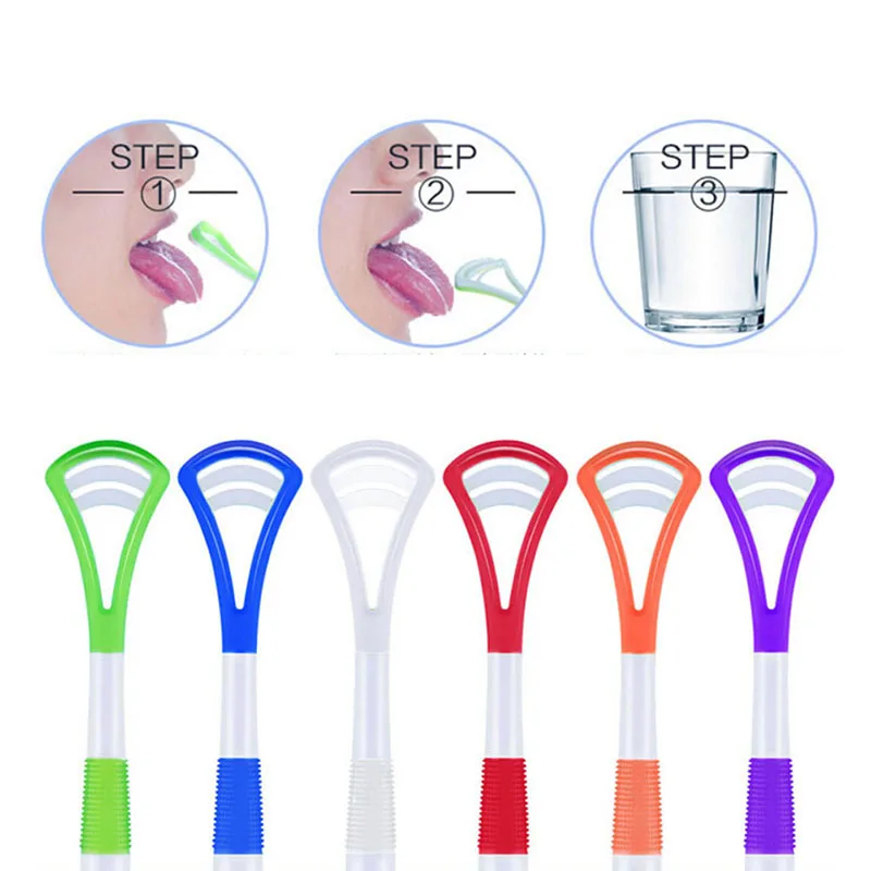 3Pcs/Pack New Tongue Brush Tongue Cleaner Scraper Cleaning Tongue Scraper For Oral Care Oral Hygiene Keep Fresh Breath
