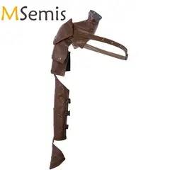 MSemis 2PCS Gothic Punk  Leather Warm Arm Shoulder Guard Accessory Metal Rivets Shoulder Armors Arm Strap Set Arm Protector