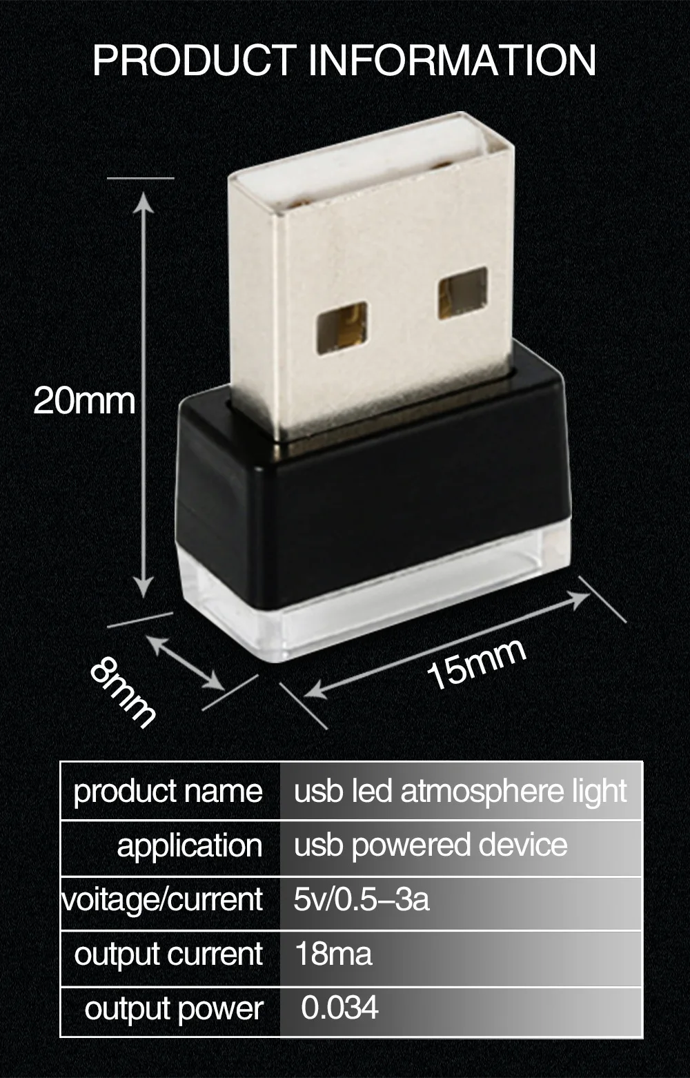 Мини USB атмосферная лампа, Красочный светодиодный ночник, декоративный светильник, аварийный светильник, автомобильная интерьерная лампа, аксессуары для автомобиля