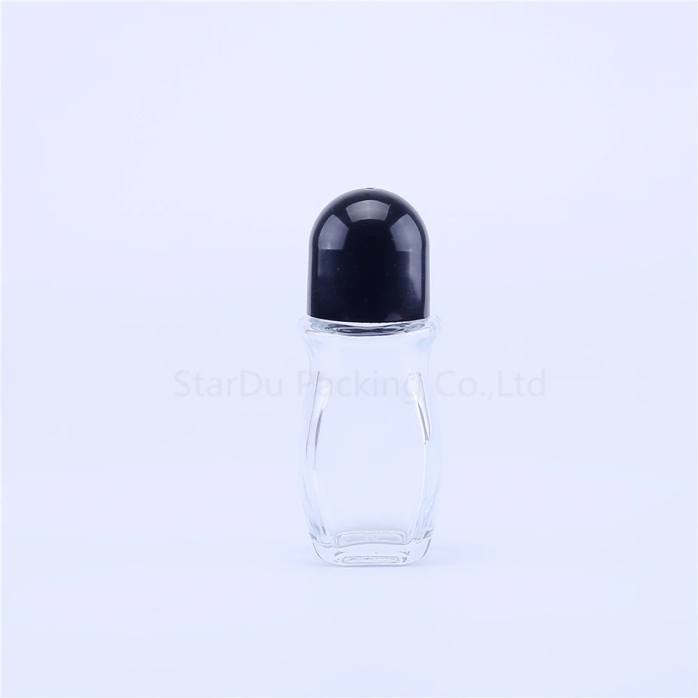 1 шт 50 мл рулон на флакон духов, 50cc прозрачное эфирное масло Роллон бутылка, маленький стеклянный ролик контейнер - Цвет: 2