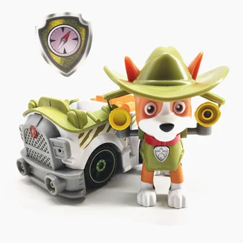 

Paw Patrol Deformation Pull Back Music Car PVC Doll Toy Action Character Model Toys Children Holiday Gift Dog Tracker