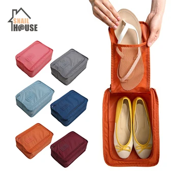 

Snailhouse Foldable Travel Shoe Storage Portable Waterproof Shoes Bag Organizer Storage Pouch Sturdy Wear Nylon Zipper Shoe Bags