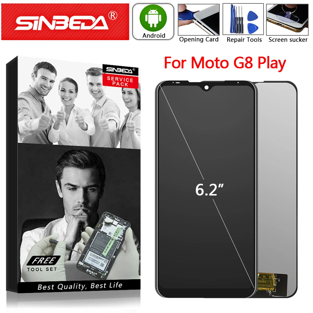 For Motorola Moto G8 Play Display 6.2&quot XT2015 XT2015-2 LCD Touch Screen Digitizer Assemble G8Play | Мобильные телефоны и