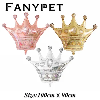 

50pcs Large Crown Foil Balloons Rose Gold silver Helium balloon Wedding birthday party decoration adult shower Globos Kids toys