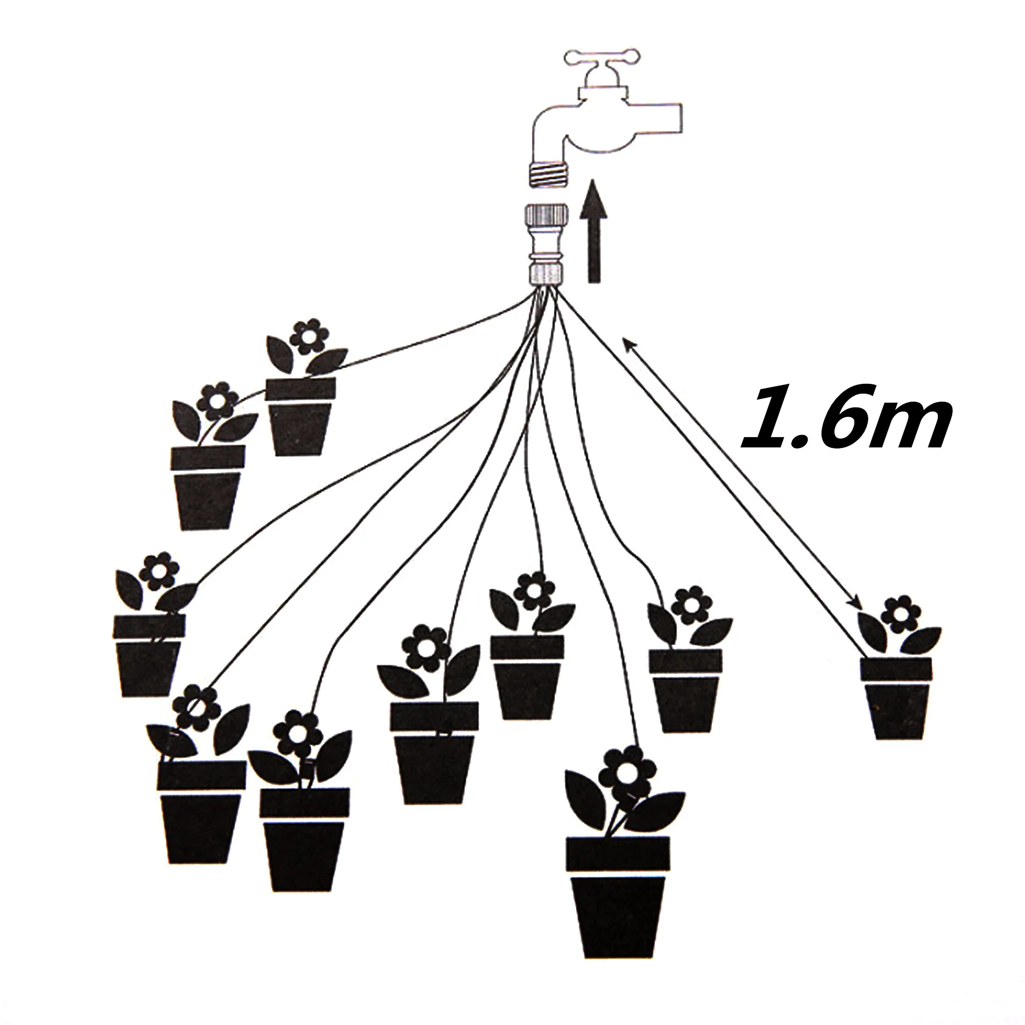 Drip Irrigation Kit Plant Watering System Adjustable Micro Irrigation Water-Saving System For Garden Greenhouse Pot Plants - 3
