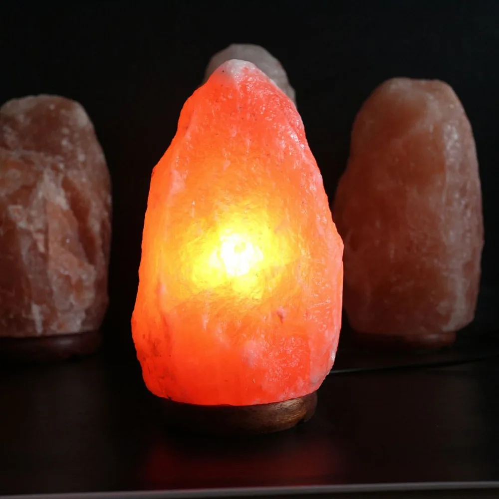 

Natural Rock Lamp Hand Carved Crystal Salt Light Ionizer Creative Small Night Light For Health 80x80x150mm Free Shipping