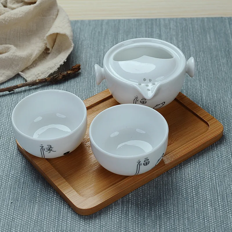 Керамический чайный набор включает 1 кастрюлю 1 чашку, высококачественный элегантный и легкий gaiwan, красивый и легкий чайник, чайный набор кунг-фу