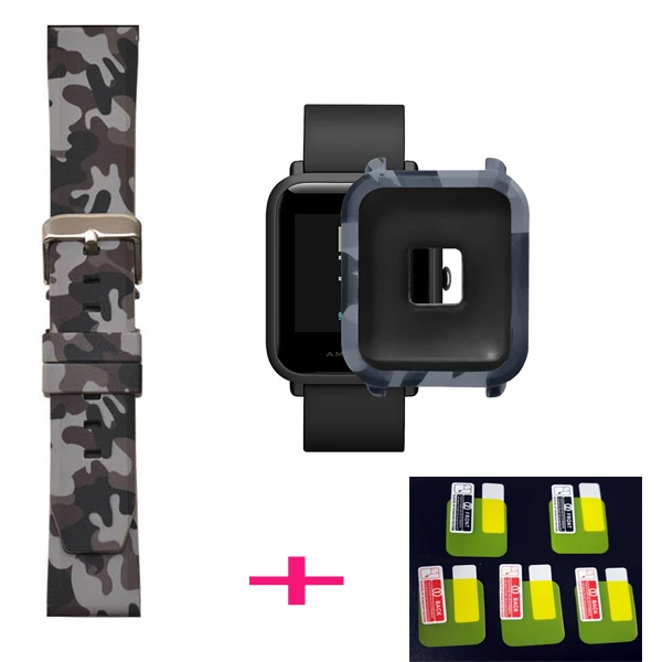 YHNUJM силиконовые ремешки для часов Ремешок Для Xiaomi Huami Amazfit Bip Youth Смарт часы сменный Браслет для часов - Цвет: Gray