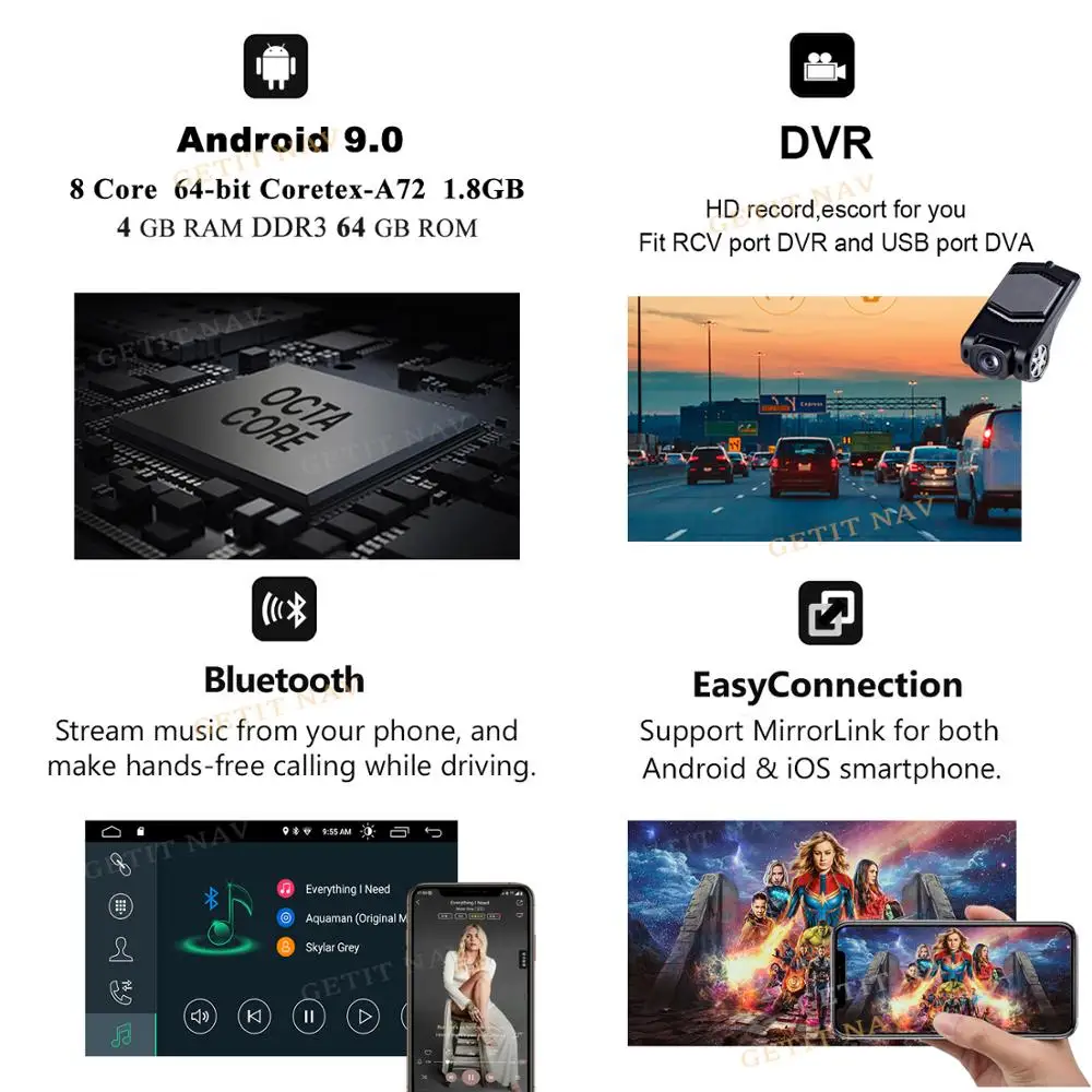 Flash Deal PX6 1.8 GHz 64GB Android 9.0 Car DVD Player For Mercedes Benz CLK W209 W203 W463 W208 Wifi 3G GPS BT Radio Stereo audio media 1