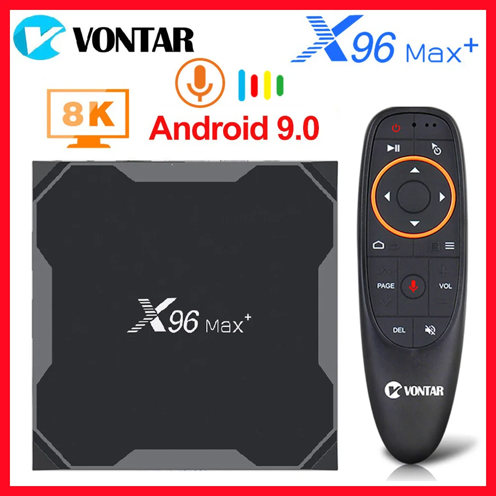 Media-Player Top-Box X96max-Set Android 9.0 Amlogic S905x3 4K 4GB 8K Wifi 32G/64G