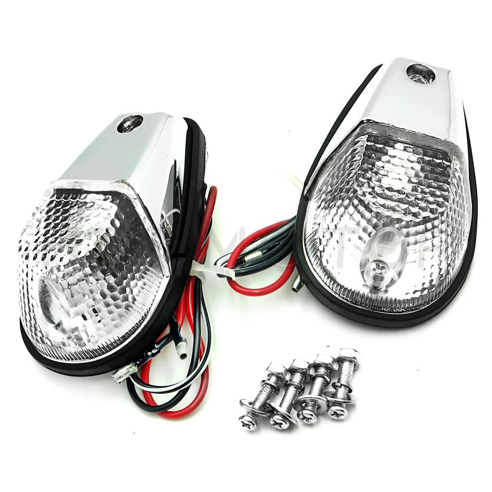 Clear Flush Mount Turn Signals Blinker Light For Universal Sportbikes chromed Aftermarket free shipping motorcycle parts | Автомобили и