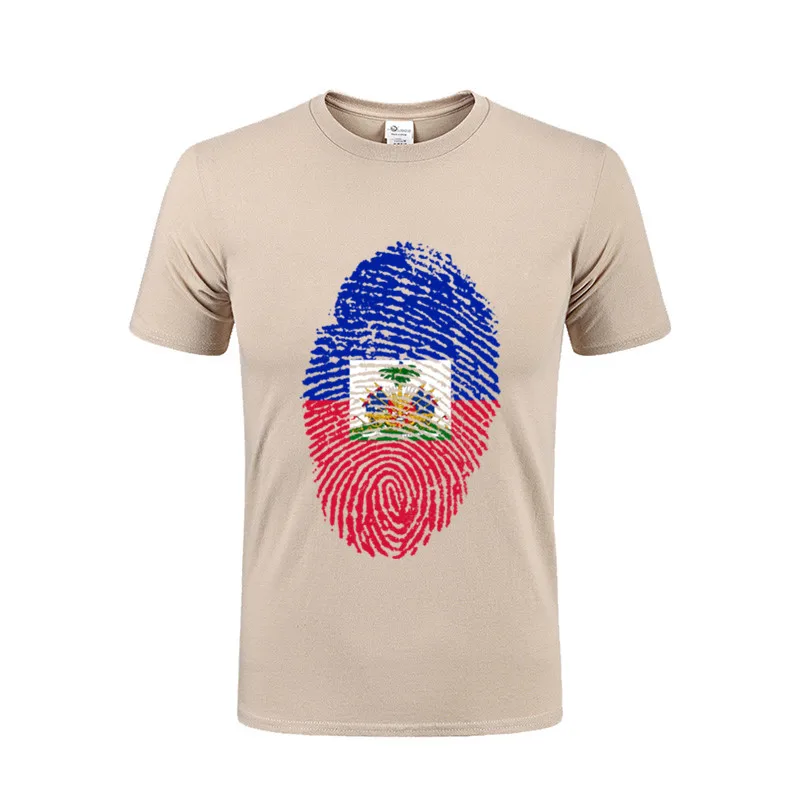 Мужские футболки 3d большой размер Haiti Flag отпечаток пальца опт на заказ рабочие