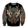 Tessffel Japan Samurai Tattoo 3D Printed New Men's Sweatshirt Harajuku Zipper Hoodie Casual Unisex Jacket Pullover Style-2 4