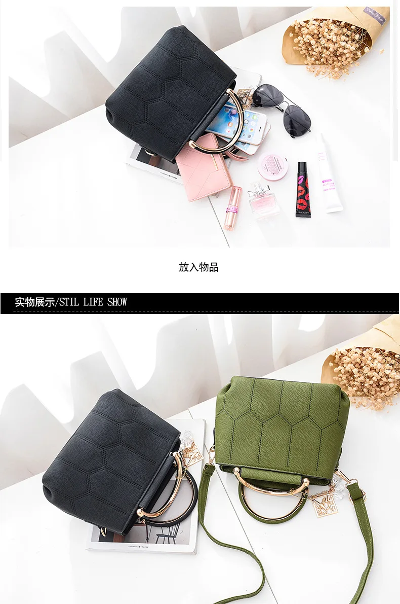New Women's Bag Portable Japanese And Korean Version Of The Simple Small Square Package Trend Shoulder Messenger Bag Meikalou