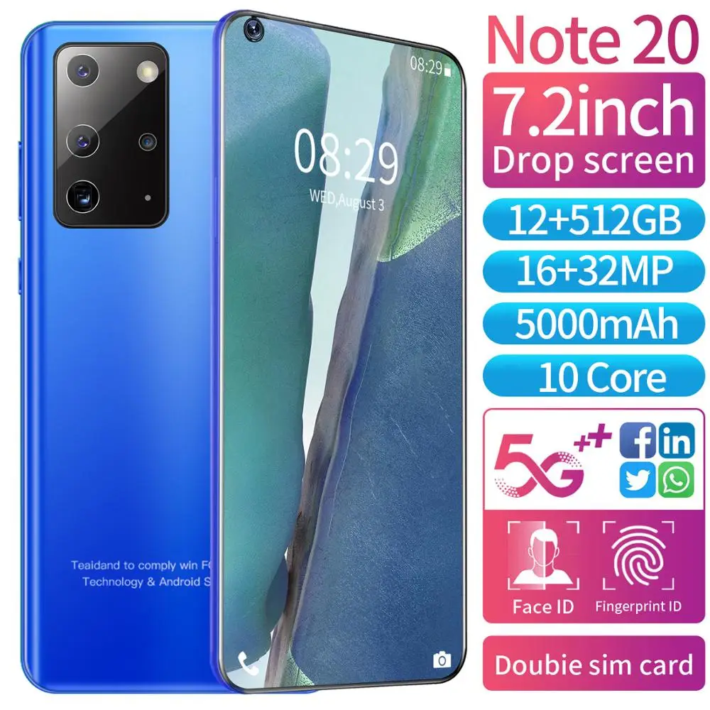 NOTE20 7.2Inch Global Version Mobilephone