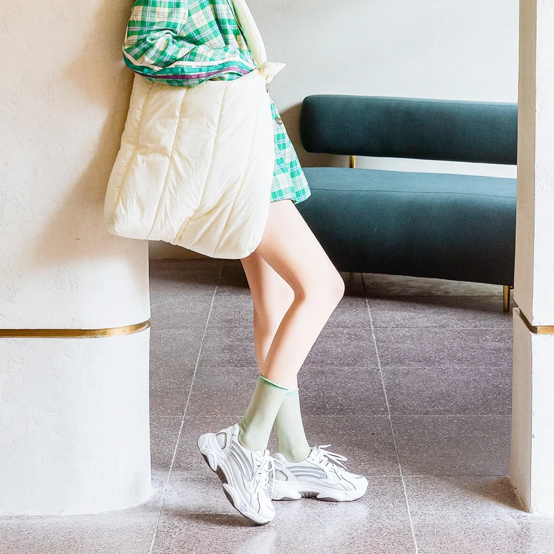 Candy Color women Socks Harajuku Colorful Spring Mesh Socks women Cool Summer 1 Pair