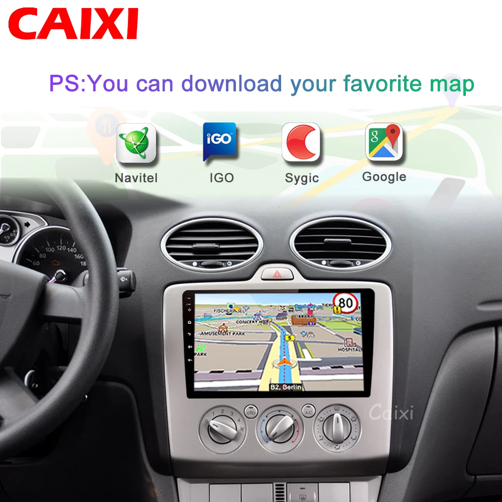 CAIXI для FordFocus 2 Mk 2 2004-2011 Автомобильный Радио Мультимедиа Видео плеер навигация gps автомобильный Android 8.1GO 2 din dvd-плеер