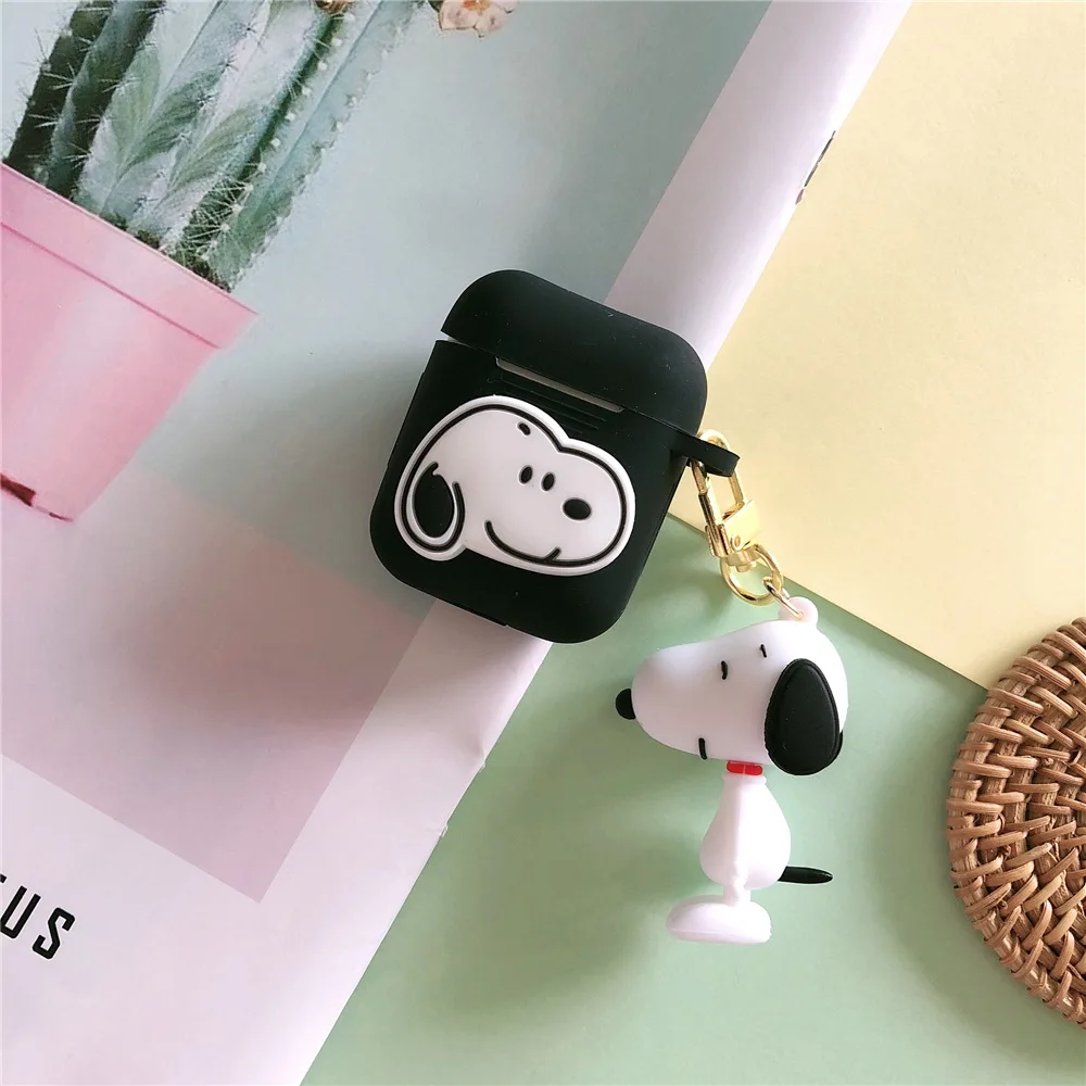 Медь Милый чехол для наушников для AirPods с мультяшным животным, сумка для ключей, беспроводные наушники, чехол, анти-шок для Apple Airpods 2, аксессуары - Цвет: Медь