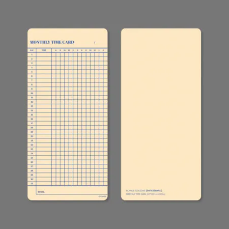 

5 Sheets A Pack Monthly Time Card 93mm*200mm