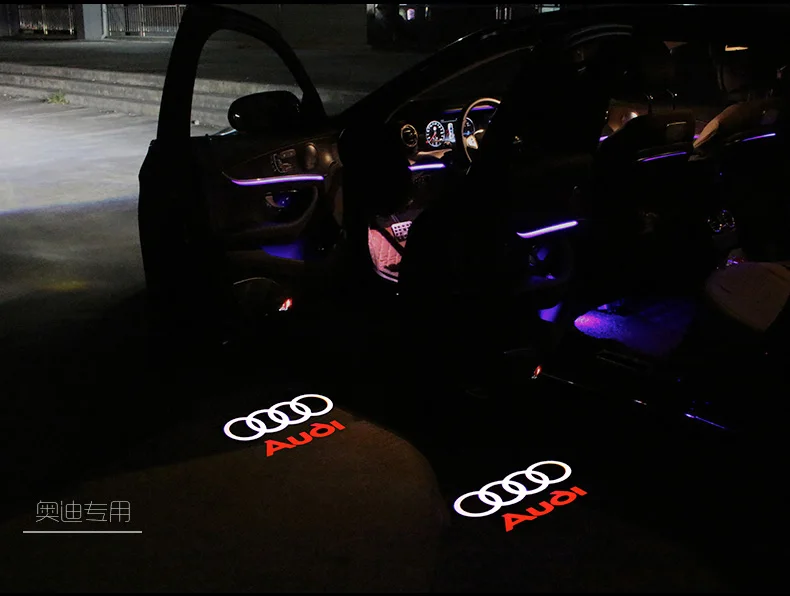 Комплект из 2 предметов для Audi b5 b6 b7 b8 A3 A4 A4L A5 A6 A6L C5 C6 RS4 RS5 Q3 Q5 Q7 автомобиль Добро пожаловать светильник двери проекционная Лазерная лампа автомобильные аксессуары