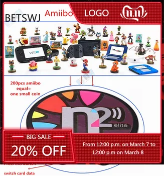 

N2 Elite For AMIIBO AMIIQO NEW 3DS XL/Switch NS Game NFC Card Coin Zelda Super Mario super smash