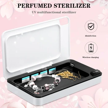 

UV Light Smartphone Disinfector Multifunctional UV Light Sanitizer Portable Cleaner Aromatherapy For Phones Bluetooth headsets
