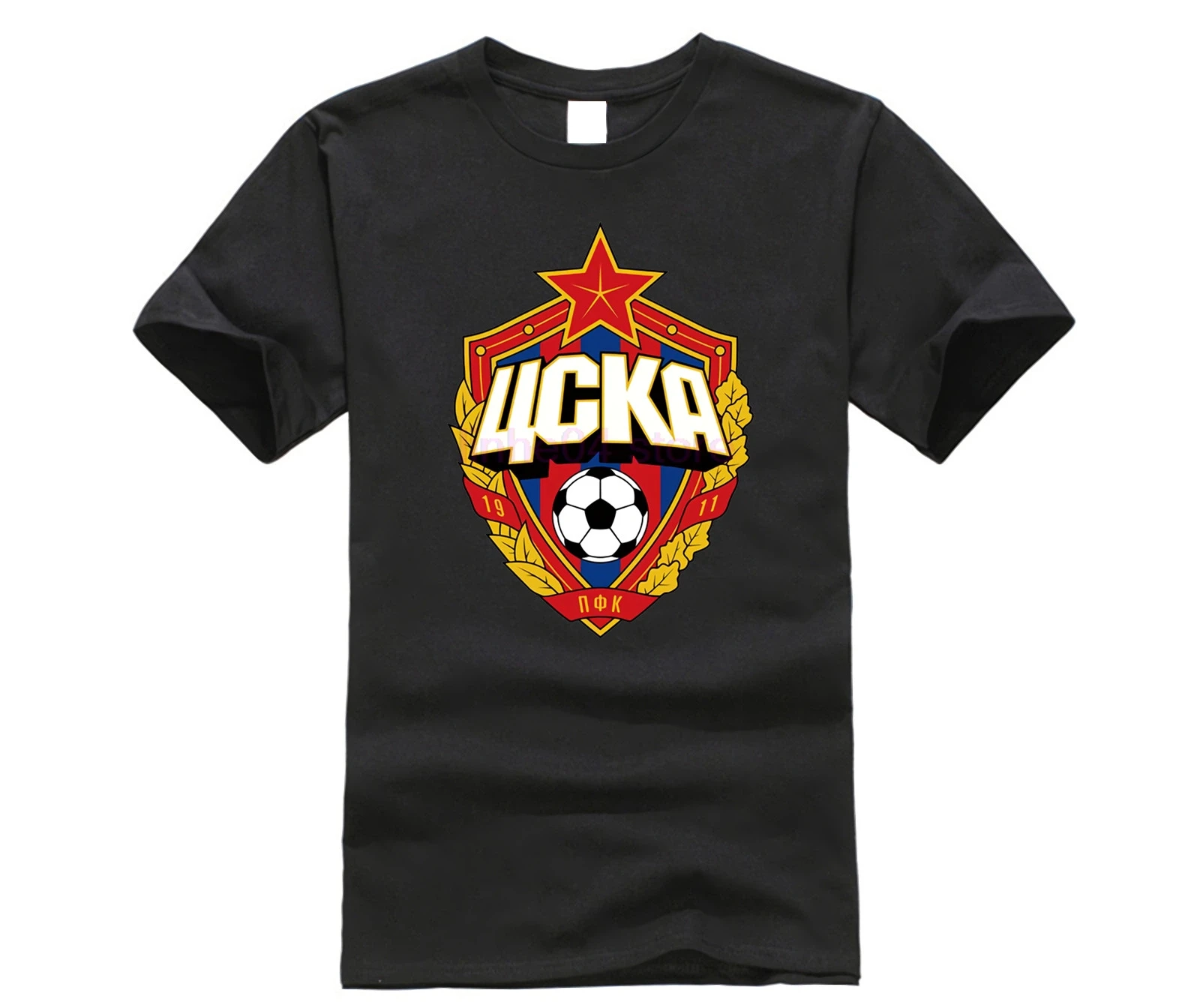 

The central cska Moscow Russia LOGO T-shirt Top Lycra Cotton Men T shirt New Design High Quality Digital Inkjet Printing